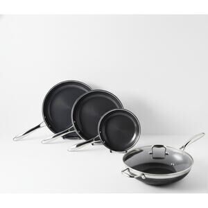 HEXCLAD 5 Piece Nonstick Stainless Steel Frying Pan Set 8 10 12 Wok $600